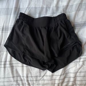 Lululemon Black 2.5” Low Rise Hotty Hot Shorts